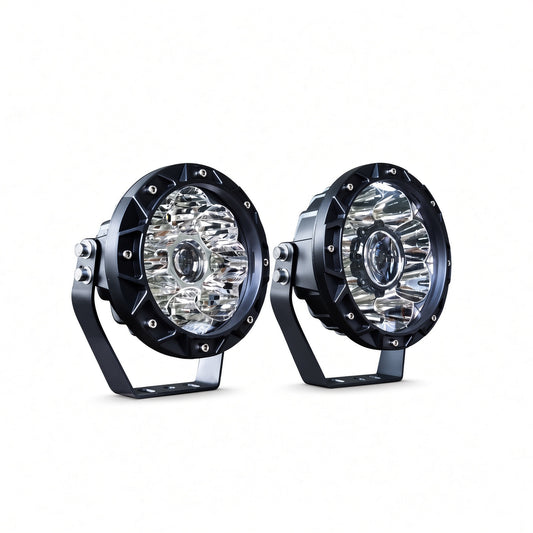 C7-R''SD-B-W 7 Inch Off-Road LED Light 120W 9-30V 6500K Cool White Cree 3535 Pair