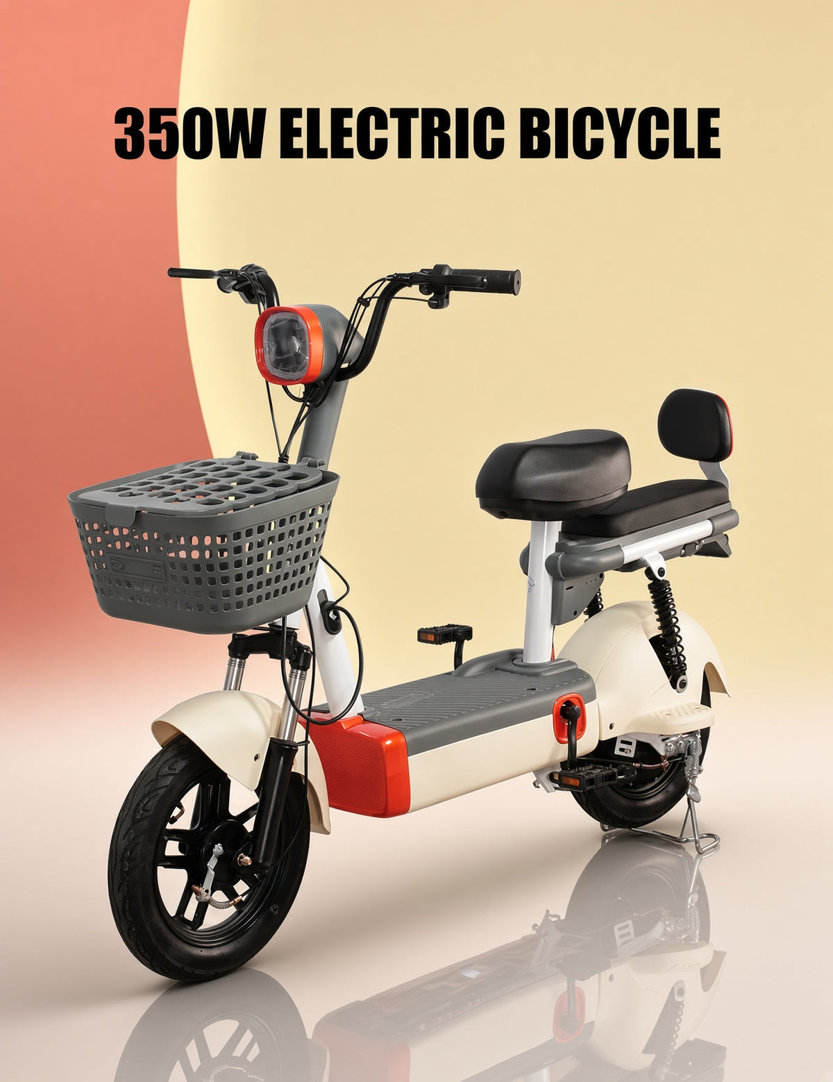 W9 Electric Scooter 350W Brushless Motor 48V 12Ah Lead-Acid/Lithium Optional 25-35km/h 25-60km Range