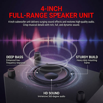 FT-C10U-BT Bluetooth Multimedia Speaker 5W+3W×2 RMS Portable Desktop Speaker with Remote Control