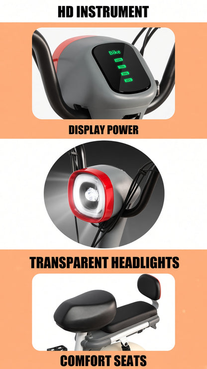 W9 Electric Scooter 350W Brushless Motor 48V 12Ah Lead-Acid/Lithium Optional 25-35km/h 25-60km Range