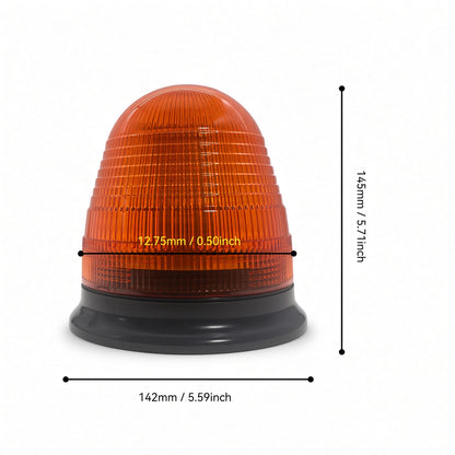 JD08 Warning Strobe Light 45W 9-24V Aviation Aluminum 3000K Amber 360 Degree Beacon