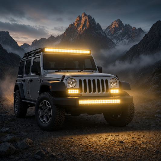 N2-180W-WY Off-Road LED Light Bar 38 Inch 180W 9-30V White Amber Dual Color IP67 Sanan 3570