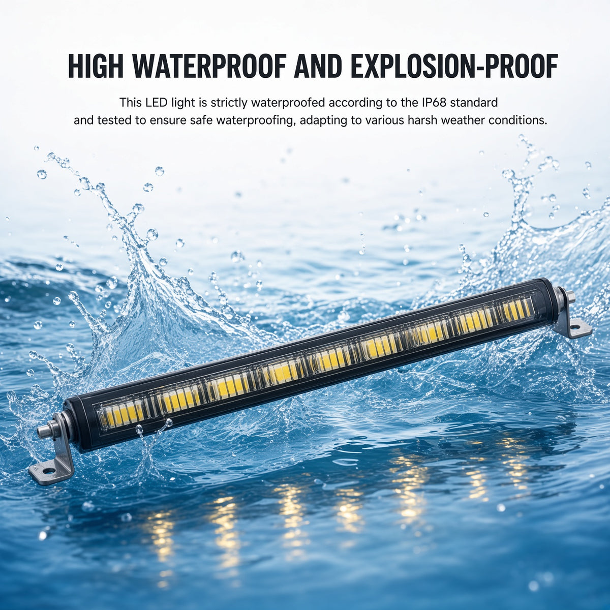 N1-160W-WY Off-Road LED Light Bar 31.5 Inch 160W 9-30V White Amber Dual Color Sanan 3570