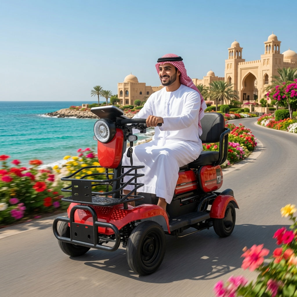 V1A Electric Quadrabike Scooter, Max Speed 25km/h, 30km Range, 600W Motor
