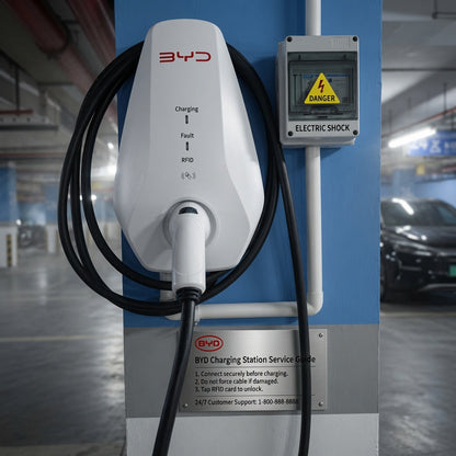 BYD 7KW EV AC Charger 220V Wall Mounted Home Charging Station New Energy Vehicle Charger IP54 Waterproof Design BYD Compatible Charger
